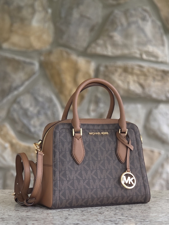 Michael Kors Handbags - Michael Kors Ayden Logo Medium Brown Satchel